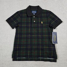 Polo Ralph Lauren tartan a quadri polo bambino taglia 2T manica corta pony preppy