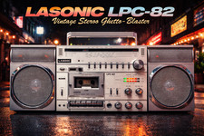 Lasonic silver boombox - lasonic,