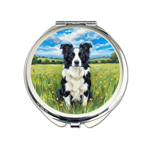 Border collie compact mirror - border,