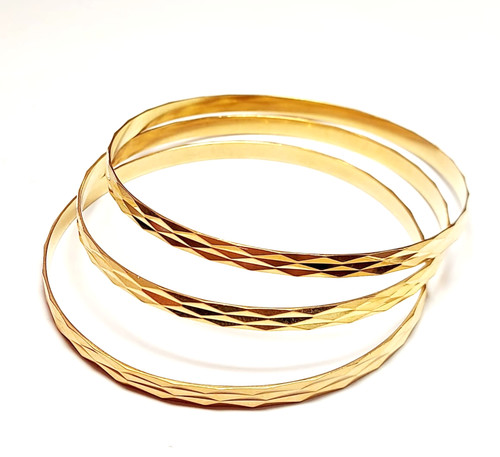 Tre bracciali cerchio oro - cerchio,