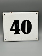 TARGA SMALTATA VINTAGE NUMERO CIVICO 40 QUARANTA