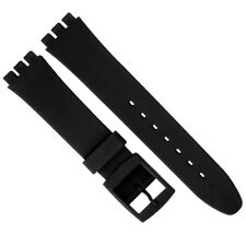 CINTURINO OROLOGIO SWATCH COMPATIBILE GOMMA NERO ANSA 17mm