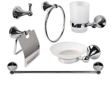 Set accessori bagno cromati 6