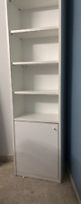 Libreria bianca con 6 scaffali +anta inferiore con armadietto sottostante