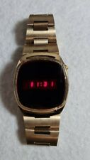 Led Red Watch Time 70's Gold Tone - Orologio LED Rossi Anni 70 Vintage