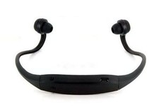 CUFFIE LETTORE MP3 RADIO FM FITNESS SPORT CORSA JOGGING AURICOLARI WIRELESS WMA