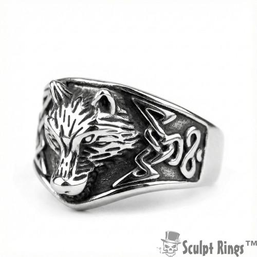 Anello lupo vichingo - , sculpt