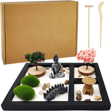 Zen Garden, Mini Giardino, Mini Meditazione Rock and Sand Garden,Ornamento Zen,G