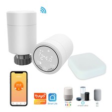 TESTINA PER VALVOLA TERMOSIFONE TESTA TERMOSTATO WIFI APP SMARTLIFE SRV01