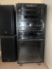 TECHNICS Impianto stereo Hifi di alta qualità, casse e mobiletto contenitivo.