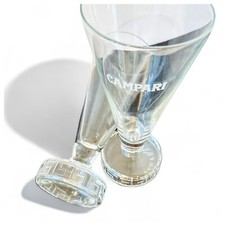 Set 4 Bicchieri Vetro Pubblicitari Vintage CAMPARI GRECA MATTEO THUN 1986 Nuovi