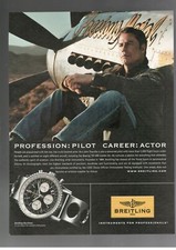 JOHN TRAVOLTA BREITLING 1884 Pubblicità OROLOGIO NAVITIMER 2010 1 pagina