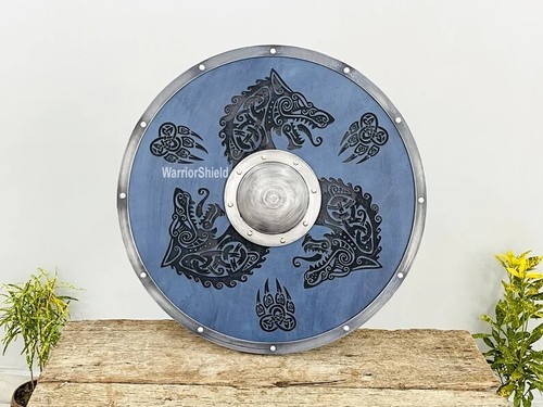 Scudo rotondo medievale wolf - scudo,