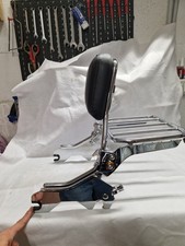 Sissy bar + Portapacchi Cromati HARLEY DAVIDSON per FLSB Softail 
