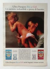 Pubblicita' Pampers Boy E Girl Pannolini Advertising Originale Vintage 1991 (T2)