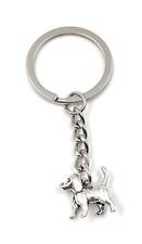 Portachiavi Bassotto Freut Sè Nero Wedelnt Metallo Ciondolo Fascino