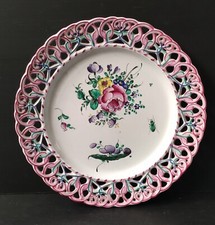 Piatto Ajour Decorato Con Rosa