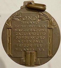 REGNO D'ITALIA FRIGORIFERI MILANESI MED INAUGURAZIONE GAGLIARDETTO OND A.XX 1941