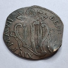 Ferrara Benedetto Xiv 1 Baiocco 1747 Difetti Lotto