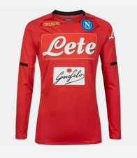Maglia Kappa 💙SSC NAPOLI pre gara New Tg L Italia Serie A red Lete Garofalo new