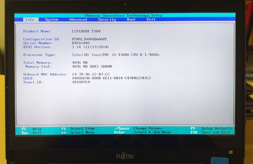 Fujitsu lifebook t904 - t904, lcd