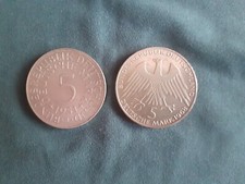 LOTTO 2 MONETE ARGENTO GERMANIA 5 MARCHI 1951 E 1968