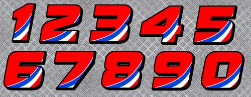 Sticker number racing - sticker,