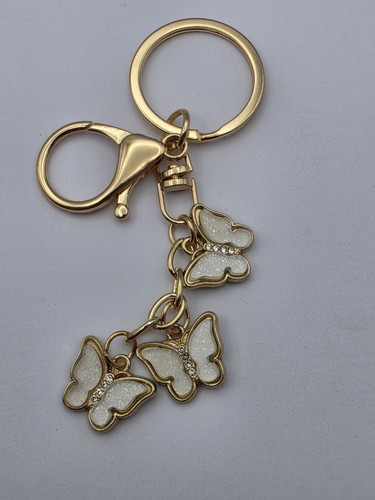 Porte clés papillon doré - porte-clés,