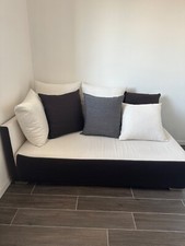 Vendo divano fatto su misura, bianco e nero, 180x105x67(altezza schienale)