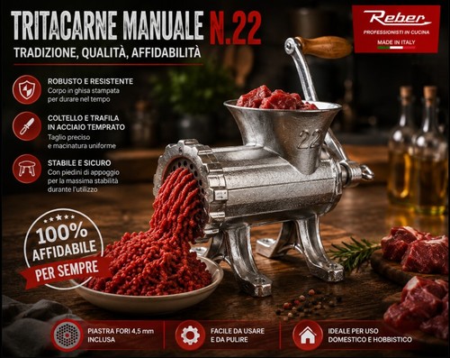 Tritacarne manuale reber 22 - manuale,