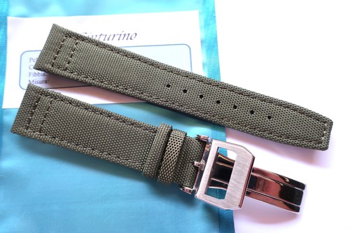 Strap 20mm green canvas - green,