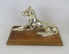 STATUINA DI CANE ALANO METALLO ARGENTATO FIRMATO MARCELLO GIORGIO + OMAGGIO CG3