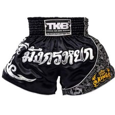 Pantaloncini Arti Marziali Top King Boxe TKTBS-088 Nero Argento