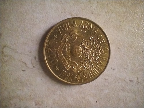 Moneta 200 lire arma - moneta,