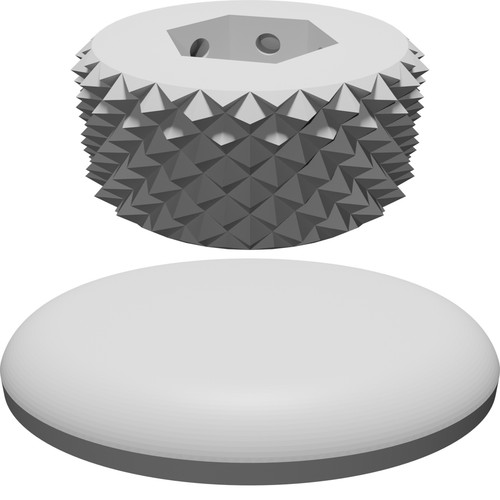 Manopola zigrinata 25mm per - 25mm,