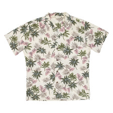 Camicia Hawaiana Beige A Fiori
