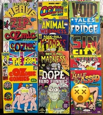 Enorme LOTTO x 16 Cozmic Comics UK Underground Comix R Crumb Corben RARO FUORI PRODUZIONE HTF 👀