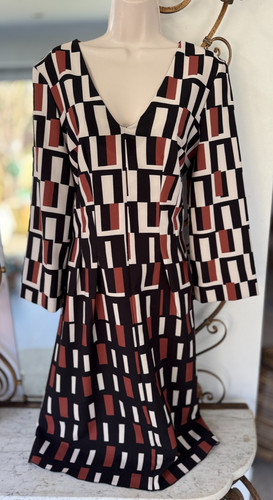 Abito multicolore marrone - abito,