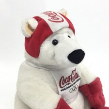 PUBBLICITÀ VINTAGE COCA’COLA WORLDWIDE OLYMPIC PARTNER GRANDE ORSO SU PATTINI
