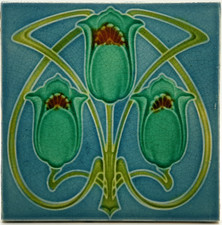 Piastrella camino Art Nouveau