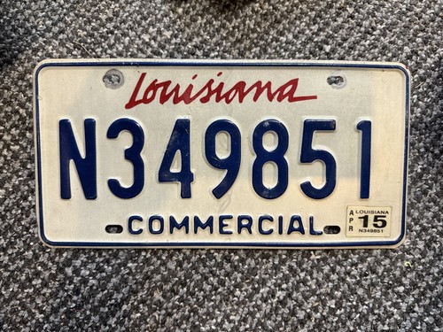 Vintage louisiana number plate - number,