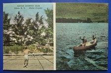 Rifton, NY.  Rifton County Club - Cartolina colorata a mano