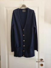 Maxi cardigan lungo Valentino Garavani oliver lana blu bottoni oro M sailor