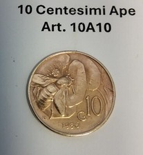 Rara Moneta da 10 Centesimi Ape coniata nel 1936 Re Vittorio Emanuele III