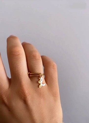 Anello acciaio letter con - acciaio,