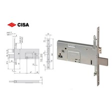 Serratura da Infilare Infissi Alluminio Doppia Mappa Triplice Art. 57357-90 Cisa