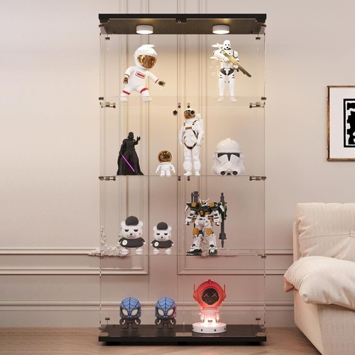 Vetrina vetro con luci led - in,