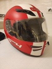 Casco integrale agv S4 rosso con striscia bianca e prese d'aria