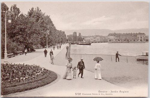 Svizzera ginevra 1915 giardino - svizzera,
