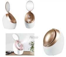 Vaporizzatore Viso Professionale Portatile da Tavolo con Specchio Led Estetista